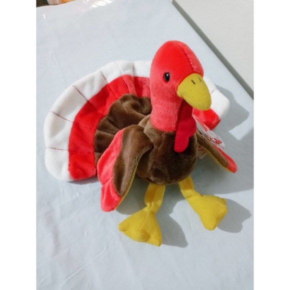 Ty Beanie Babies - Gobbles the Turkey, Rare w/ Tag Errors and PVC Pellets
